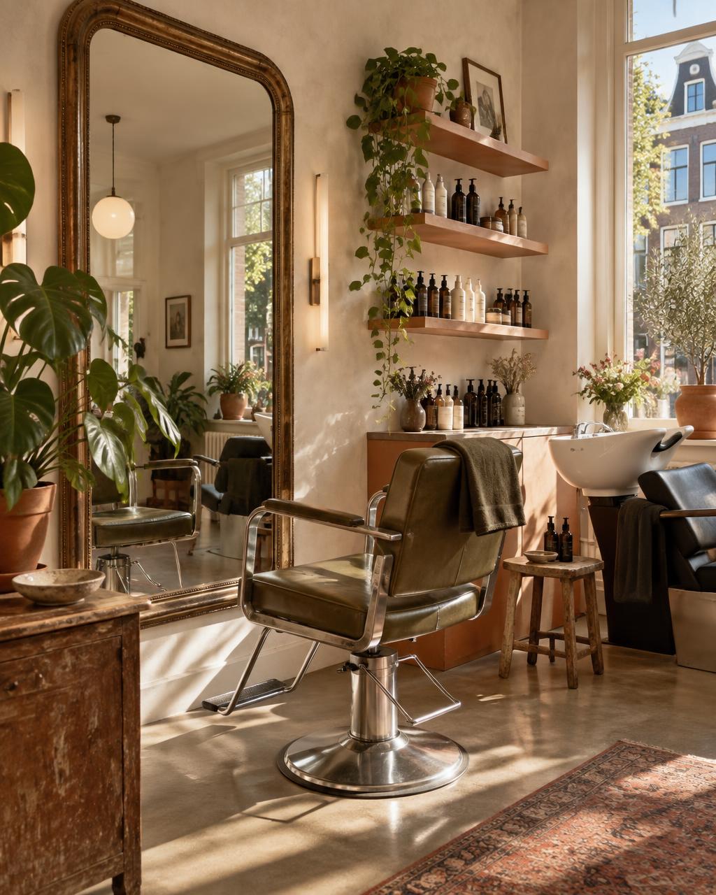 The warm private interior of Studio Noor